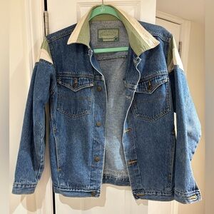 Vintage NorthLine Classic Denim Jacket with Contrast Collar